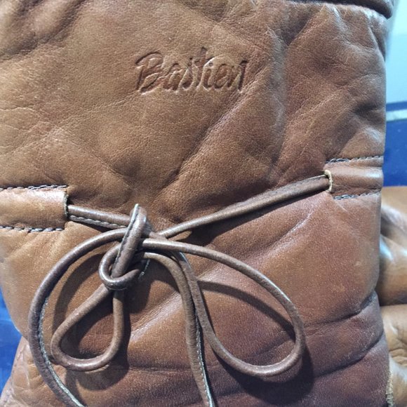 VINTAGE HUSKY WINTER LEATHER BOOTS SIZE 10 - Picture 9 of 15